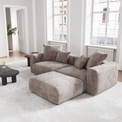 Neipert Corduroy L-Shaped Sectional Reversible