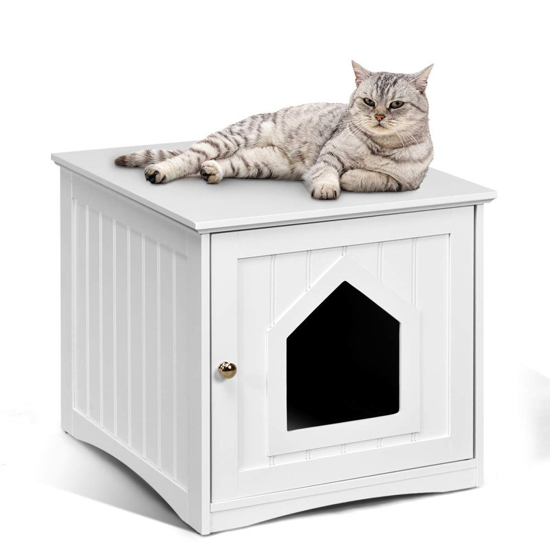 Gonzalez Litter Box Enclosure, White