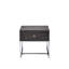 Table de bout de 22 po x 20 po avec surface en chêne gris et profondeur de détail