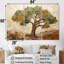 Arbre vert majestueux vert Baobab II - arbre africain, art mural-290280092-290280089