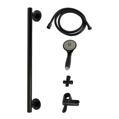 Kingston Brass Made To Match Shower System With Slide/Grab Bar And Hand Shower