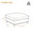 Seemab 39.8" W Upholstered Square Corduroy Ottoman with Solid Wood Legs-99538311