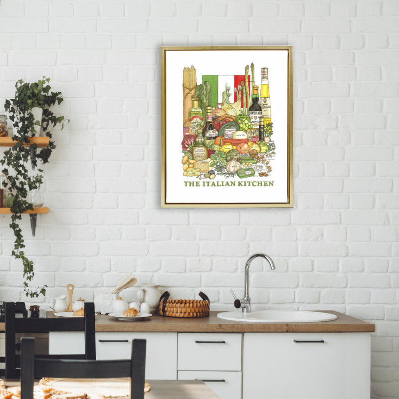 Cadre flottant italien pour cuisine et nourriture, design par Nancy Overton, H 21 po x l 17 po