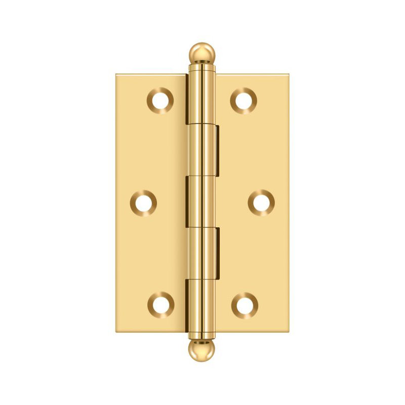 3'' x 2'' Butt Bearing Hinge, PVD Polished Brass