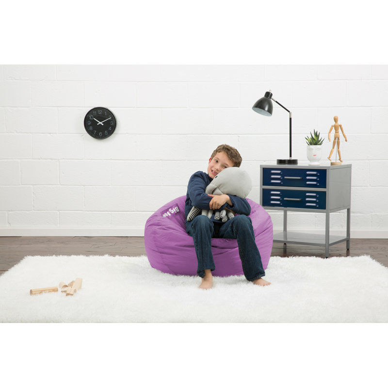 Big Joe Classic Bean Bag Chair, Radiant Orchid Polyester Blend, 16"H x 27.5"W x 27.5"D