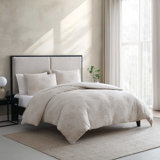 Vera Wang Roses Beige Cotton Duvet Cover Set