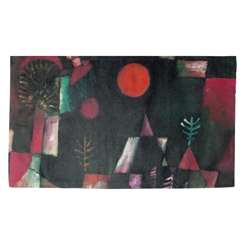 Tapis de la surface rouge full moon Maglio, Rectangle 2 pi 2 po x 3 pi 4 po