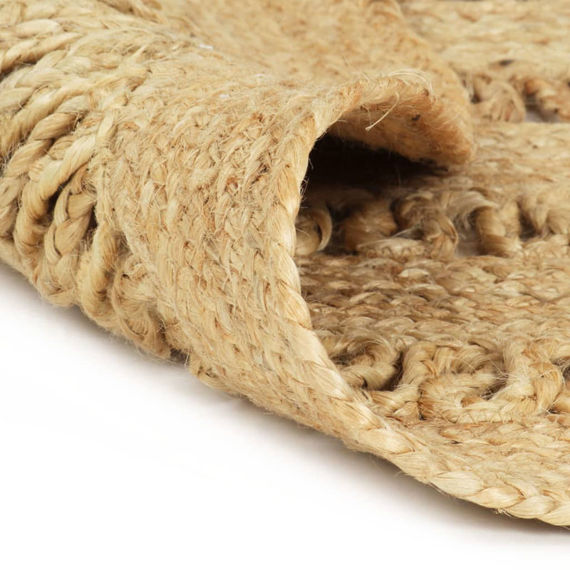 Hand Braided Brown Rug, Round 210cm