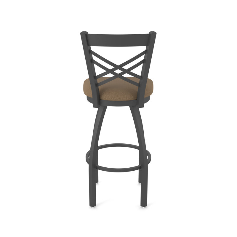 Tabouret pivotant 820 Catalina, Étain, Vinyle - thatch chaume, Tabouret de bar (siège d'une hauteur de 30 po)