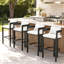 Chaise de bar avec coussin, ensemble de 4 chaises de patio en aluminium Pula-1675962184