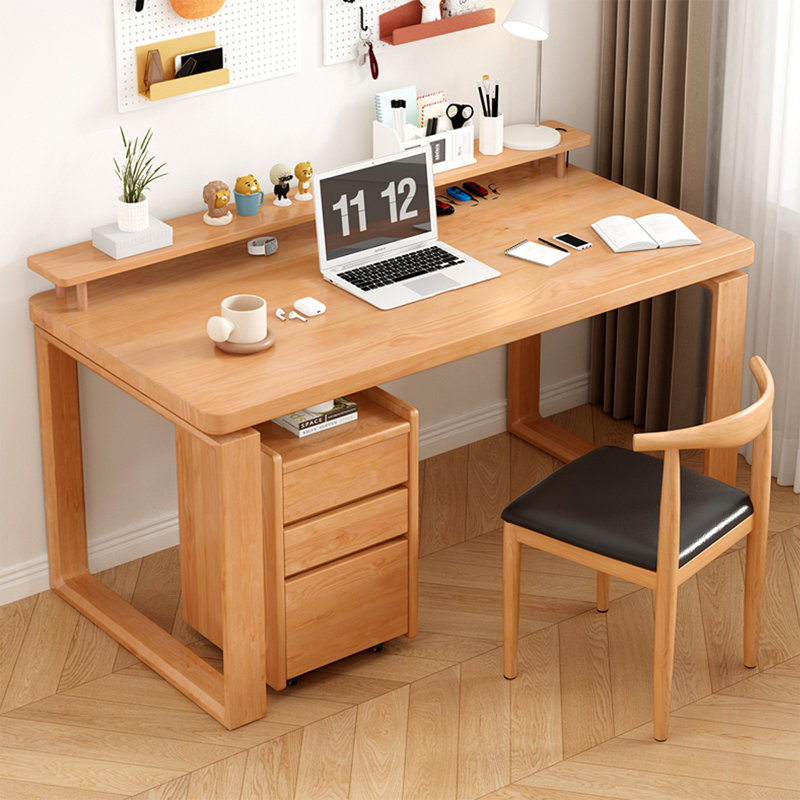 Hokku Designs Brown Rectangular Solid Wood Dining Table - Wayfair Canada