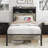 Bed Frame Single Bed Type, With Storage Space At The Head Of The Bed And A Charging Station In The Middle