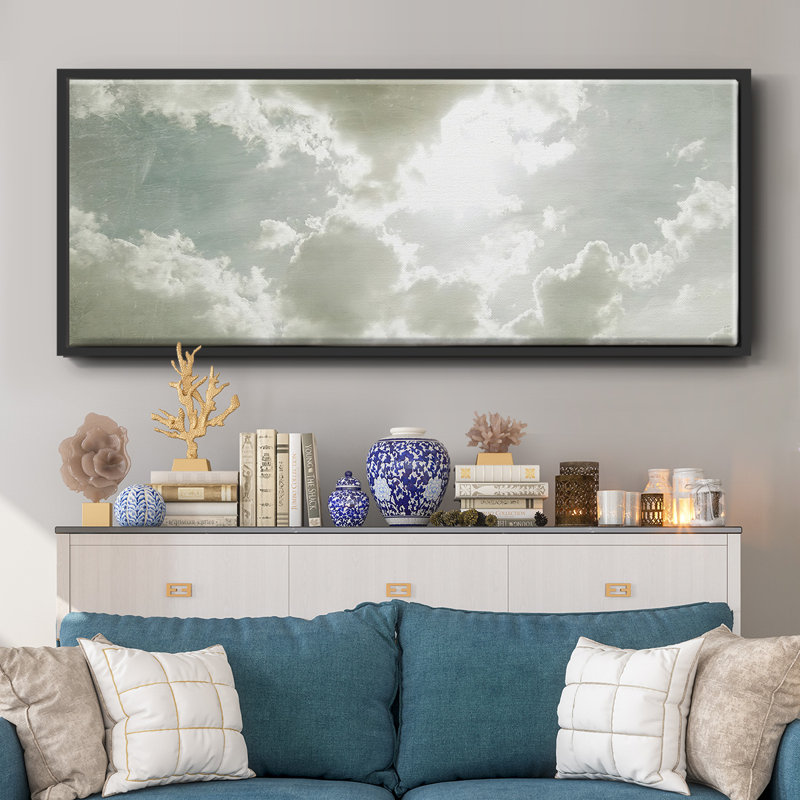 «Dygert Sky Scrapers II», impression encadrée sur toile, H 8 po x l 20 po x P 1,5 po, Toile avec cadre flottant noir