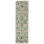 Karina Hand Knotted Wool Oriental Area Rug in Ivory/Green/Gray/Blue