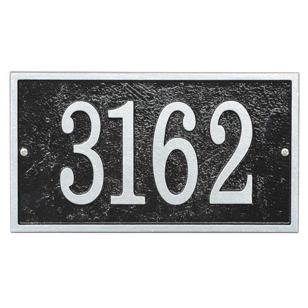 Fast and Easy 1-Line Wall Number Plaque Whitehall Products Background