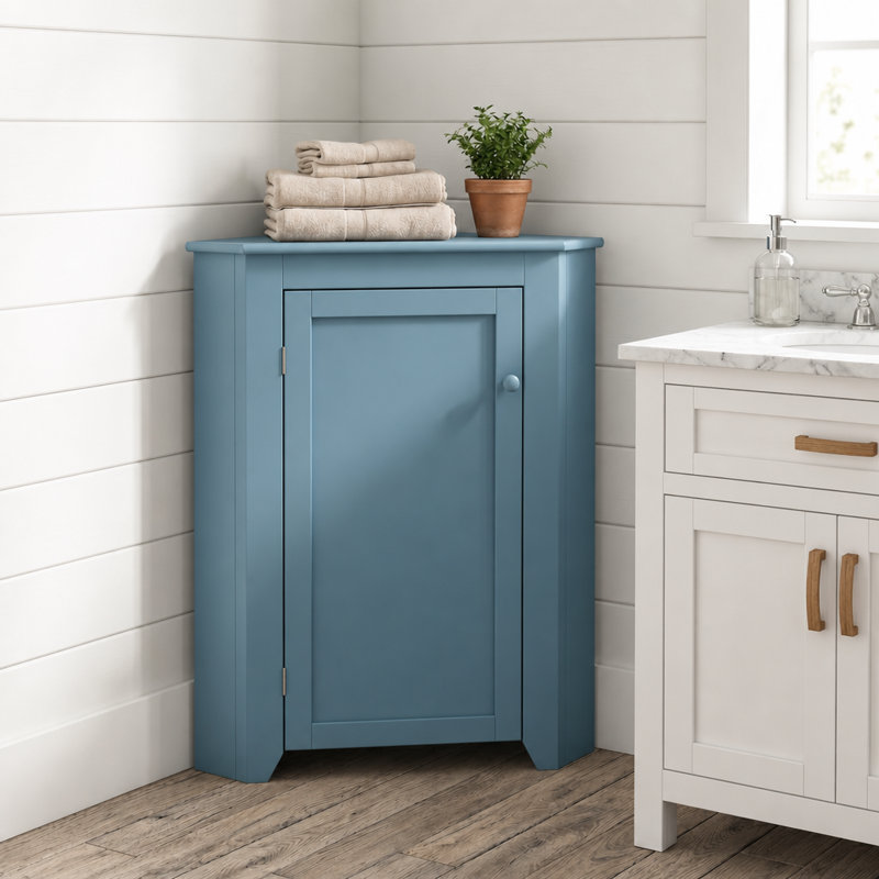 Rowan Corner Cabinet, Antique Blue