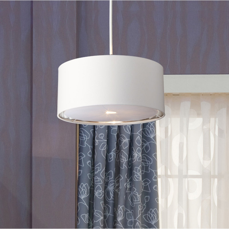 Isler 1 - Light Single Pendant, White/Polished Nickel