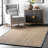 Stephanne Farmhouse Seagrass Natural/Dark Gray Area Rug-1112745648