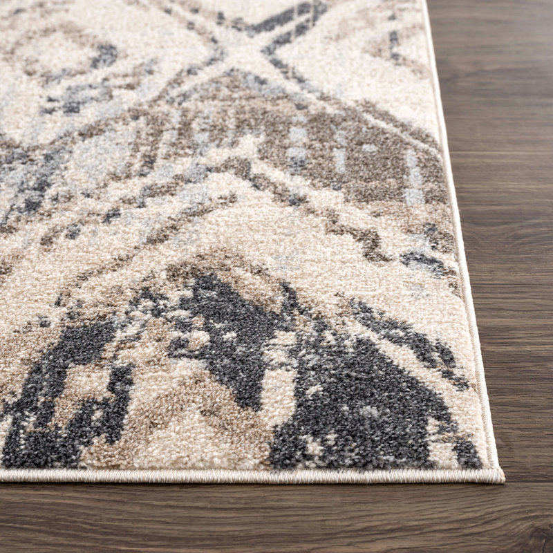 Tapis brun Ikat Artella SAH130A, Rectangle 4 pi x 6 pi