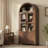 71" Tall Arched Cabinet, Modern Farmhouse Wood Storage Cabinets with 2 Large Drawers and Adjustable Shelves-546168200