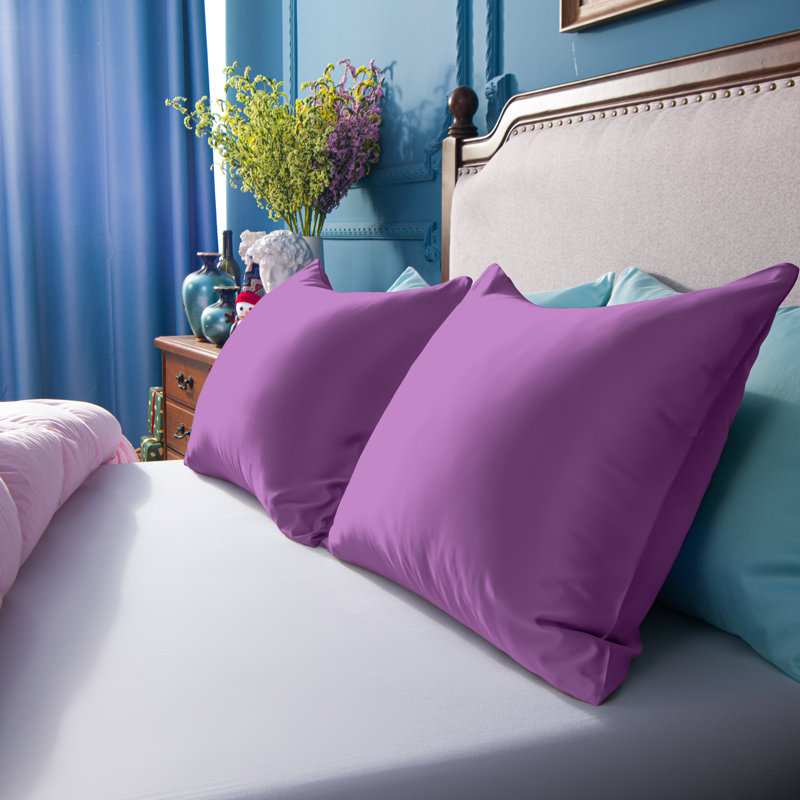  Housse de coussin en microfibre, Mauve, Grand