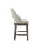 Tabouret de comptoir pivotant à 360 degrés avec revêtement en crème et pieds en bois massif - métal pivotant de style transitionnel, résistance