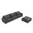 128" Sectional Sofa With Movable Ottoman, Charging Ports And Back Pillows-615756799