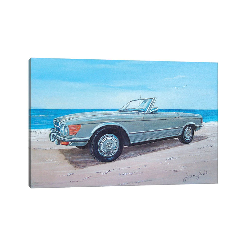 1972 Mercedes-Benz 350 SL by Sinisa Saratlic - No Frame Gallery-Wrapped Canvas Giclée on Canvas, 30.48cm H x 45.72cm W