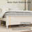 Wood Platform Bed Frame,Retro Style Platform Bed with Wooden Slat Support,-1231716425-1231716424