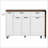 Kitchen Island With Extendable Dining Table, Mobile Cart With Trash Storage, 3-Tier Spice Rack, And Wheels For Versatile Use-221440238