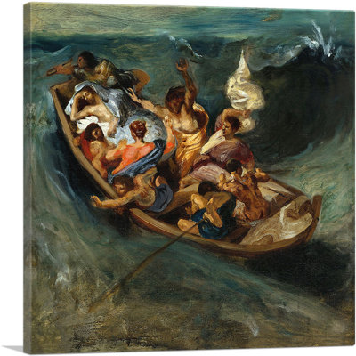 Christ sur la mer de Galilée 1841 par Eugene Delacroix - peinture sur toile tendue