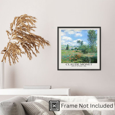 «Landscape and Nature Claude Monet View at Vetheuil», reproduction d'art classique sans cadre