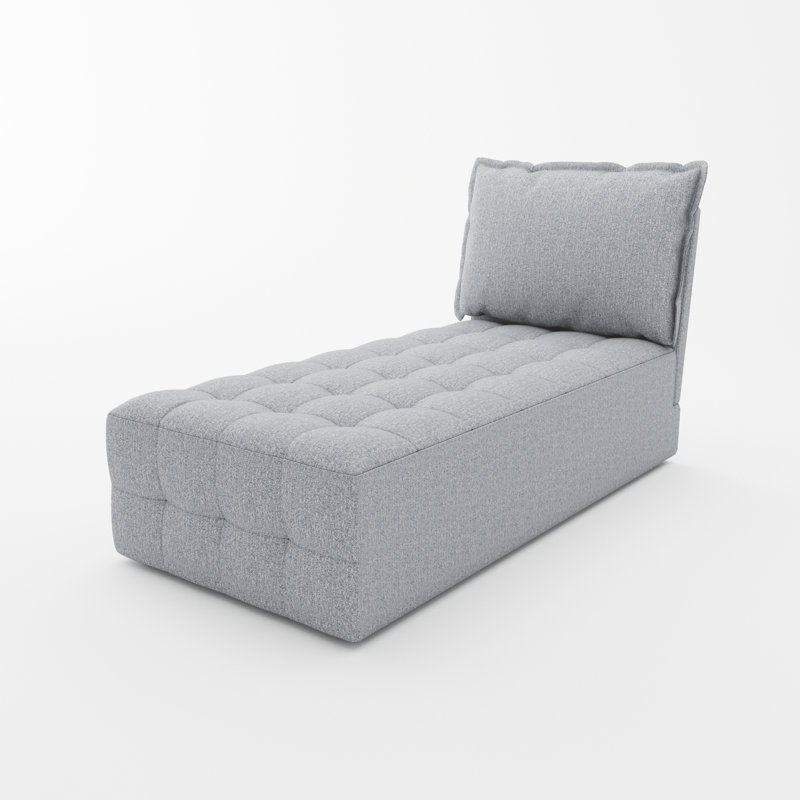 Sumukh Upholstered Chaise Lounge, Light Gray