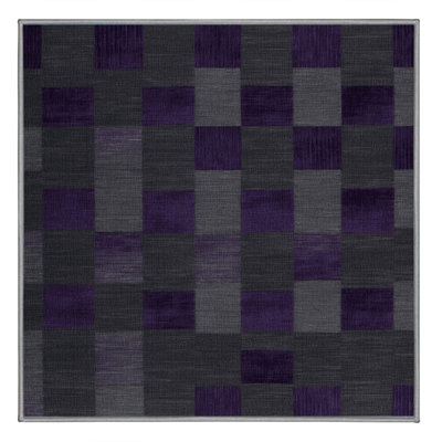 Machine Washable Checkered Purple Area Rug
