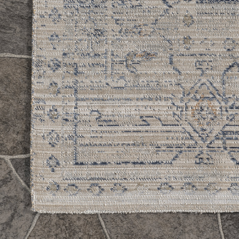 Lolita Faded Machine Washable Indoor/Outdoor Area Rug, Rectangle 2' x 3'