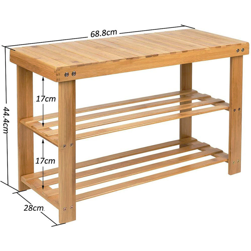 Solid Wood Storage Bench