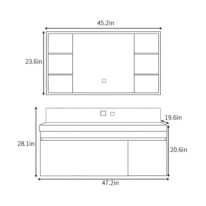 Simple and light luxury bathroom cabinet
