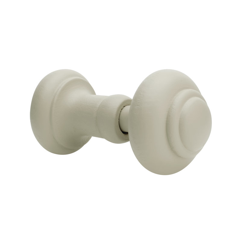 Keswick Wood Curtain Holdback, French Grey, 7.4" H x 7.4" W x 12.9" D