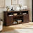 Retro TV Stand With Storage For Tvs Up To 65'', Mid Century Modern TV Stand & Entertainment Center With Shelf,TV Stand For Media,TV Console Table For Living Room Espresso 60"W*15.75"D*34.25"H