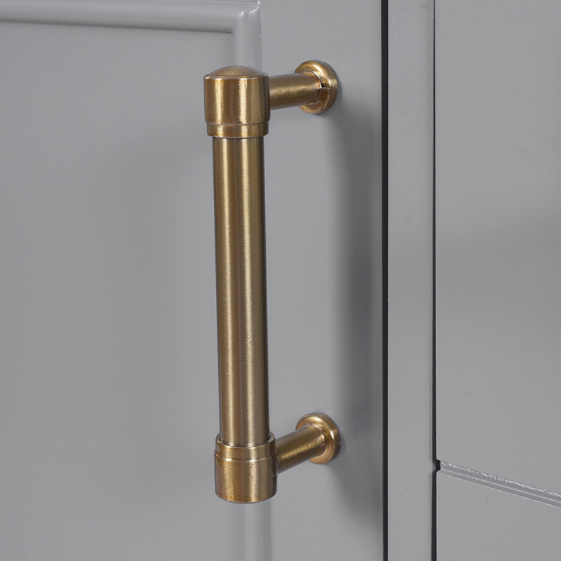 Grand meuble-lavabo moderne et fonctionnel, Gris