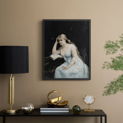 «Vintage Portrait Print LXII», reproduction encadrée - bois massif