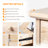 Natural Rubberwood Three-Drawer Cabinet (1Pc)