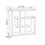 Table d'appoint géométrique l 21,7 po x H 22,4 po x P 7,9 po