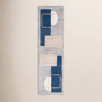 Lacy Hand-Tufted Geometric Wool Rug