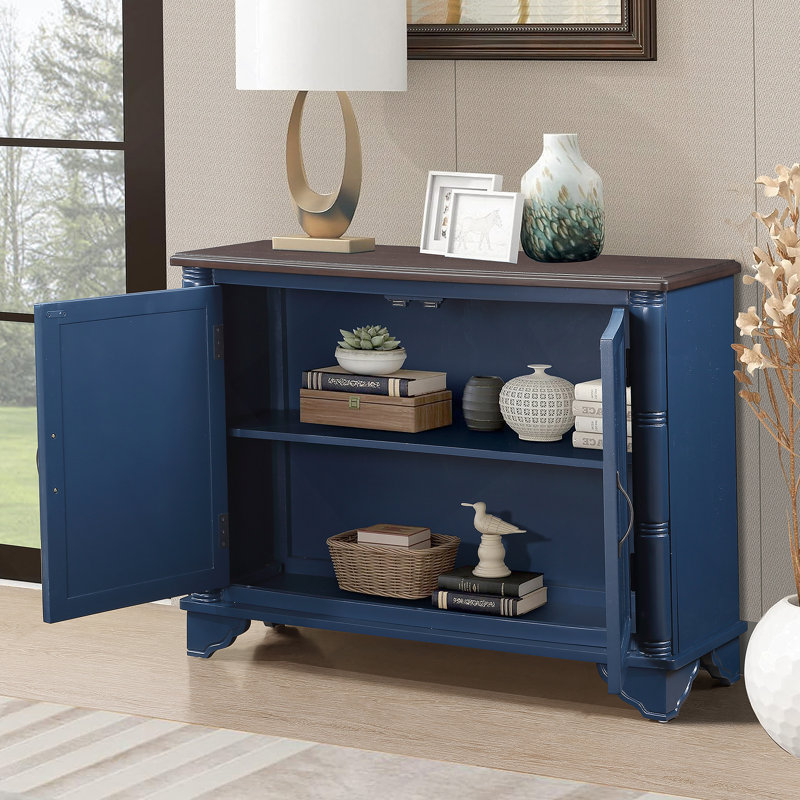 Console multifonctionnelle de style rétro avec tablettes réglables, bois de pin durable, idéale pour divers décors et optimisation de l'espace