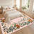 4x6 Floral Washable Area Rug, Non-Slip Non-Shedding Living Room Rug, Low Pile Stain-Resistant Throw Carpet, Foldable Printed Soft Carpet-2091681987