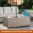 Rectangular Wicker/Rattan Outdoor Coffee Table With Umbrella Hole-12542912