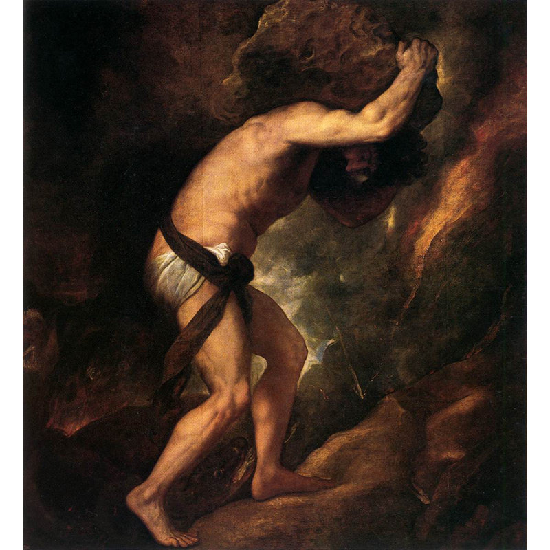 Sisyphus, 22" H x 20" W
