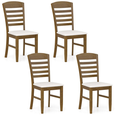 Chaises de salle à manger en bois rembourrées avec structure en bois d'hévéa
