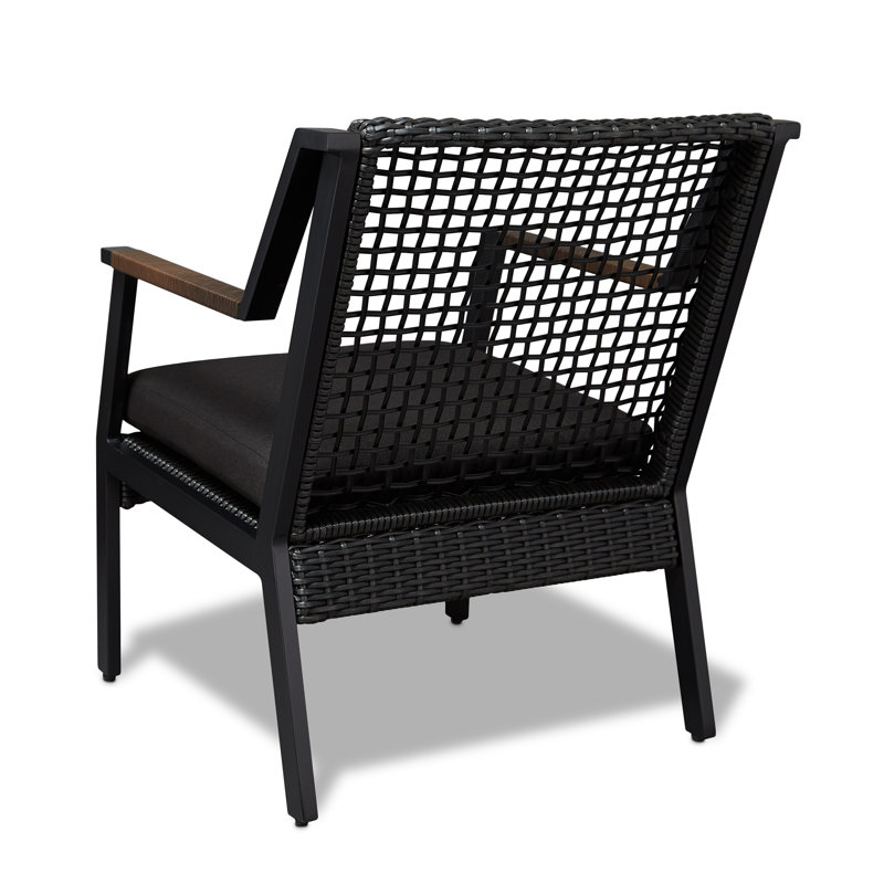 Calvin Patio Chair with Cushions, Black